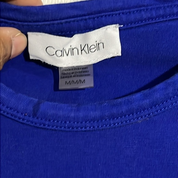 Calvin Klein Women’s Blue Mini T-Shirt Dress with snake print - Size Medium - Picture 3 of 4